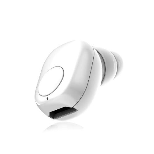 V-TAC fehér Bluetooth fülhallgató, közeli nézet - Fülhallgató