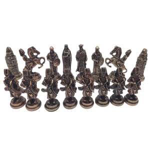 IdeallStore® sakkfigurák, Sakkcsata, fémes, kézzel készített, többszínű 58807487 Dominók, sakkok