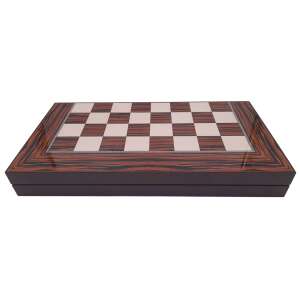 IdeallStore® ostábla és dáma, Backgammon Expert, fényes fa, mágneses zár, 48 cm, barna 58807502 Dominók, sakkok