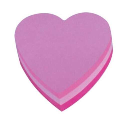 3M Post-it Heart Shaped Notes, 225 sheets, pink