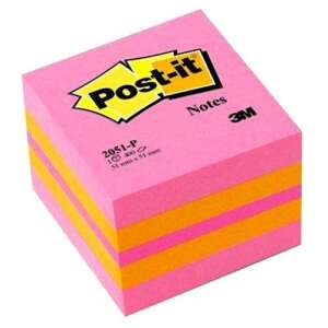 3M Post-it Ljepljive bilješke, ružičaste, 51x51 mm, 400 listova - Blok za pisanje