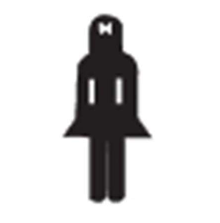 APLI Women's restroom information sticker