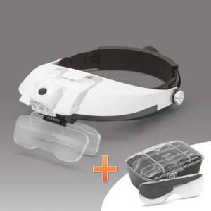 Headband Magnifier with LED Light and Double Lens