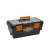 Handy Tools 16" plastic tool box, black and orange