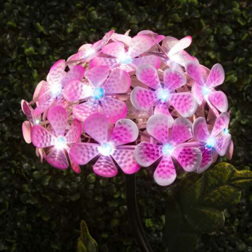 LED-es szolár virág - leszúrható, fém - 1 darab 58824426