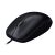 Mouse cu fir negru Logitech M90, vedere unghiulară