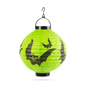 Green Halloween LED Lampion with Bat Design - 20cm - Halloween decoration