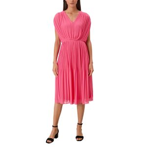 s.Oliver Pliszírozott Női Midi Ruha - Rózsaszín - 40 126940688 - S.Oliver