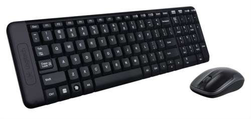 Logitech Wireless Combo MK220 клавиатура Включена мишка РЧ безжичен QWERTZ Унгарски Черен (920-003167)