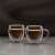 Set of 2 double-walled glass cups, 80 ml each, perfect for coffee or tea