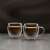 Set of 2 double-walled glass cups, 80 ml each, perfect for coffee or tea