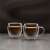 Set of 2 double-walled glass cups, 80 ml each, perfect for coffee or tea