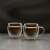Set of 2 double-walled glass cups, 80 ml each, perfect for coffee or tea