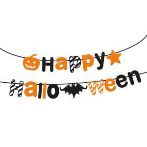Halloween Girland - Happy Halloween - Papír - 3,5m