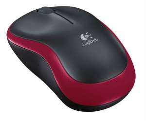 LOGITECH Maus, drahtlos, optisch, mittel Größe, USB, LOGITECH "M185", rot 31569166 Mäuse