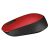 Side view of Logitech M171 red wireless mouse