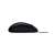 Left side view of Logitech M100 black wired mouse