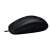 Logitech M100 Wired Optical Mouse, Black, side view