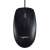 Logitech M100 Wired Optical Mouse, Black, top view