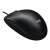 Logitech M100 black wired mouse angled view