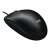 Logitech M100 black wired optical mouse angled