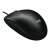 Logitech M100 black wired optical mouse angled view