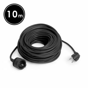 Delight 10m Black Extension Cord with CEE 7/7 Plug and CEE 7/4 Socket - Delight Extension Cord