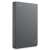 Seagate Basic 1TB external hard drive, dark gray, side view