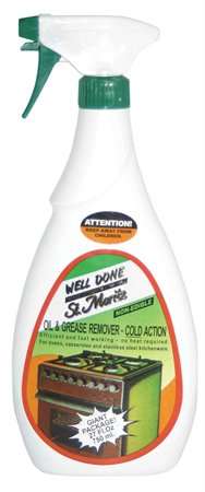 WELL DONE St. Marc's Öl- und Fettentferner - Kaltaktion, 750 ml, Entfetter für Herde, Öfen und Edelstahl