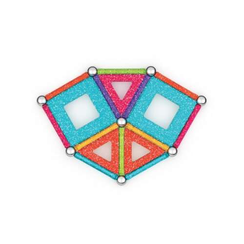 Geomag Glitter mágneses építőjáték, geometriai forma építése