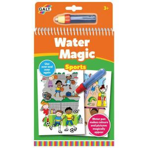 Galt Water Magic Sports Coloring Book - Reusable Water Painting - Activity Book, Coloring