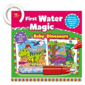 Galt First Water Magic Baby Dinosaurs coloring book with water pen, featuring dinosaurs and other prehistoric creatures - Activity Book, Coloring