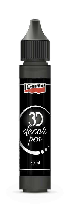 Pentart 3D dekortoll 30ml - Fekete 33851