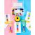 Ikonka Montessori color matching game with balls, cards, test tubes, tweezers, and bell