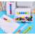 Ikonka Montessori color sorting game with balls, cards, test tube, and tweezers