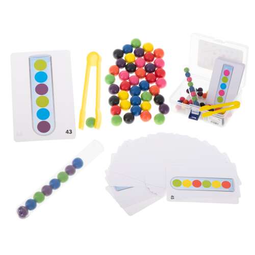 Puzzle educativ cu bile colorate Montessori