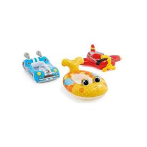 Intex aufblasbare Poolspielzeug, 3er Set, beinhaltet ein blaues Rennauto, ein rotes Flugzeug und einen gelben Wal - Aufblasbare Strandspielsachen