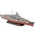 Revell 1/700 Bismarck csatahajó modellkészlet, teljes nézet állványon