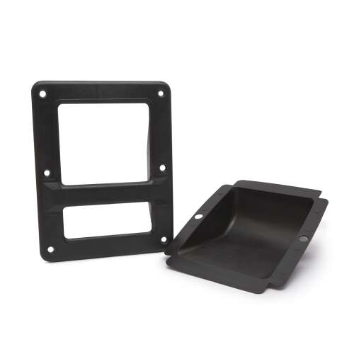 Fekete műanyag bútorfogantyú, 210 x 160 x 55 mm