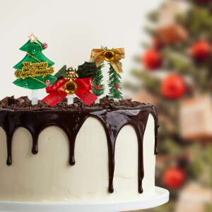 Tort 3D de Crăciun - 10 cm - 2 feluri - 3 bucăți / pachet 58872617 Decoratiuni pentru tort