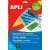 APLI Colour Labels, 100 sheets, A4, red, for inkjet, laser and copier printers