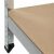 Eckdetail des MT Malatec Regals, Stahlrahmen und MDF-Regal sichtbar