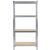 MT Malatec 4-shelf steel storage rack, front view