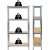 MT Malatec Metal Shelf, 150x75x30 cm, 4 shelves, steel frame, maximum 700 kg, each shelf can hold up to 135 kg
