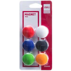 Magnesy okrągłe Deli Universal 30 mm, 6 sztuk, różne kolory - Deli Tools