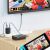 Hub ładowarki Acefast 65W GaN z adapterem HDMI podłączony do Nintendo Switch i telewizora