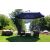 Funfit premium dark blue patio umbrella shading outdoor seating area