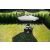 Funfit Premium Tiltable Garden Parasol with Steel Frame and Crank 3.5m #grey 127420072