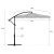 Funfit premium grey cantilever patio umbrella dimensions diagram