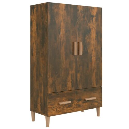 VIDAXL Fa Magasszekrény - Füstös Tölgy - 70x31x115 cm 141851896 - Tálalószekrény